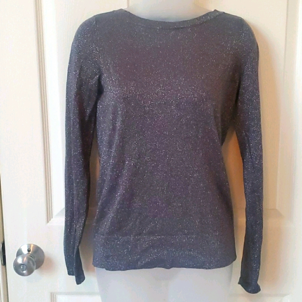 The Limited Sparkly Gray Top